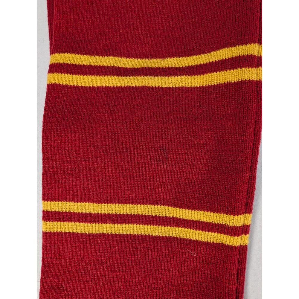 Harry Potter Gryffindor Scarf Red Gold Striped Knit Fringe Hogwarts House - Picture 5 of 5